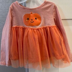 Toddler Girl Long Sleeve Pumpkin Shirt